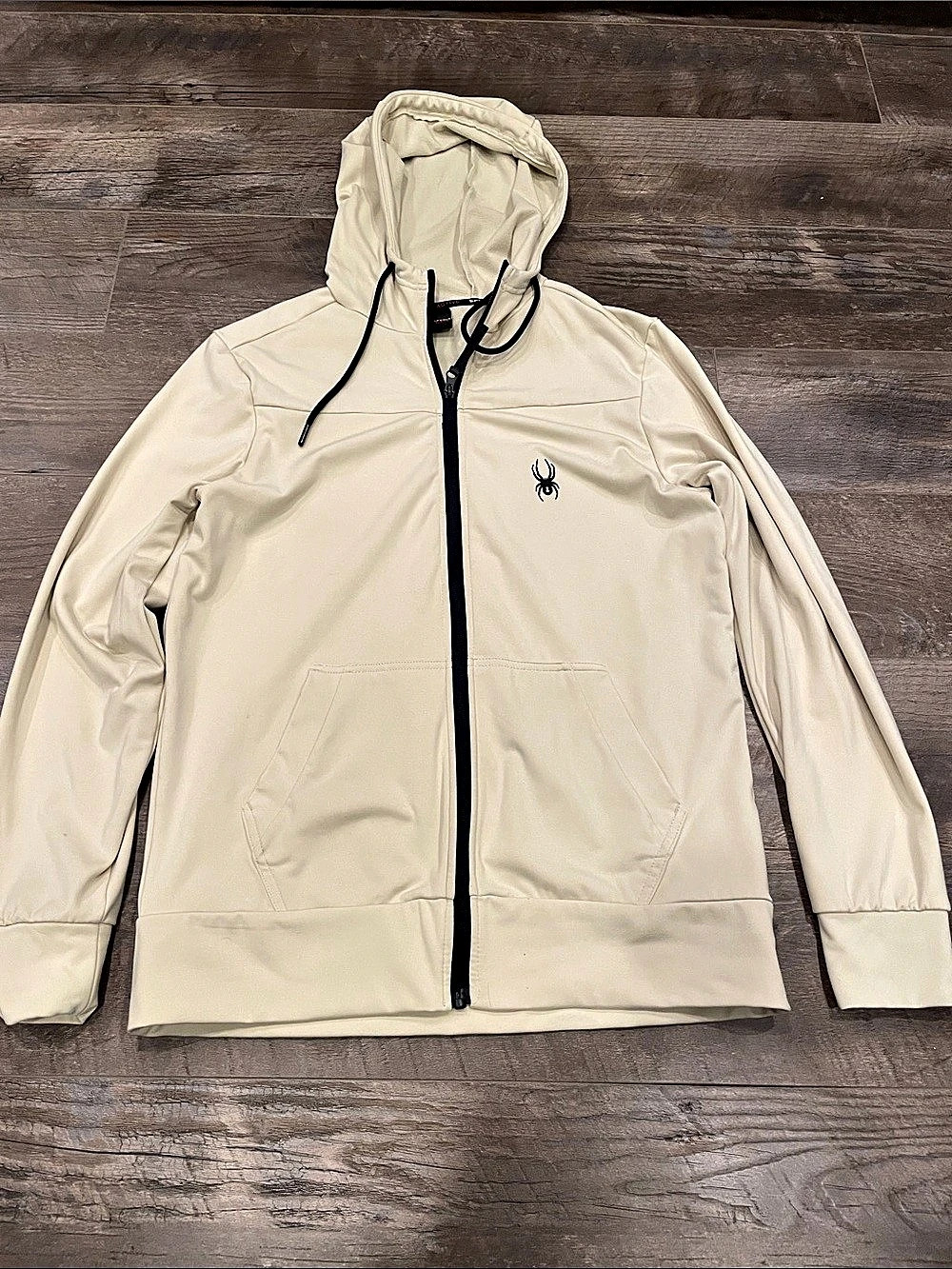 Spyder Active Full Zip Hoodie Cream Mens small